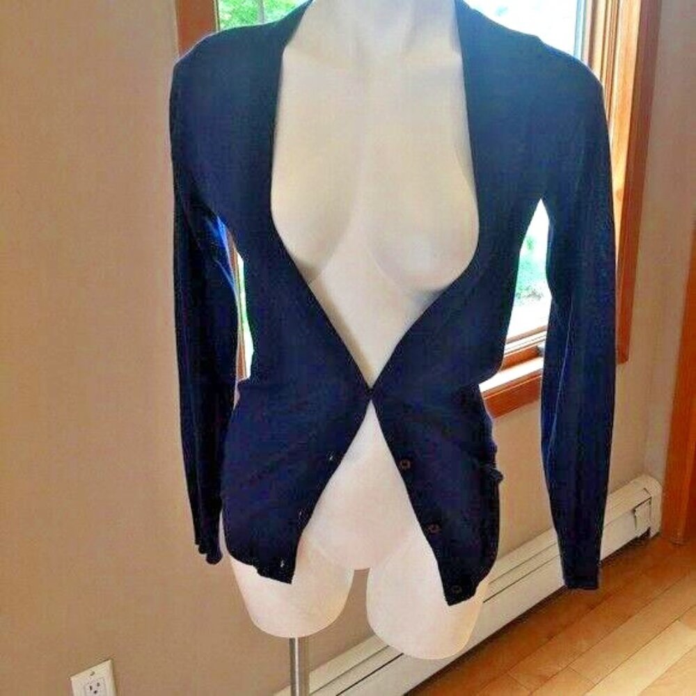 Navy open cardigan nwot